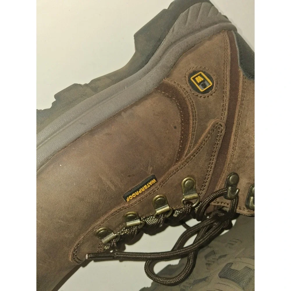 Work Master Mens Brown Leather Waterproof Hiking Work Boots SC-0812-FR Size 12M